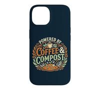 Powered by Coffee & Compost Funny Gardener Coque pour iPhone 14