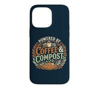 Powered by Coffee & Compost Funny Gardener Coque pour iPhone 14 Pro Max