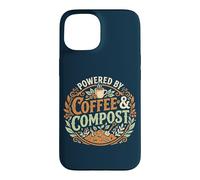 Powered by Coffee & Compost Funny Gardener Coque pour iPhone 15
