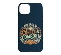 Powered by Coffee & Compost Funny Gardener Coque pour iPhone 15 Plus