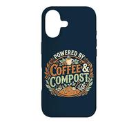 Powered by Coffee & Compost Funny Gardener Coque pour iPhone 17