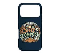 Powered by Coffee & Compost Funny Gardener Coque pour iPhone 17 Pro