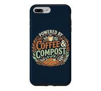 Powered by Coffee & Compost Funny Gardener Coque pour iPhone 7 Plus/8 Plus