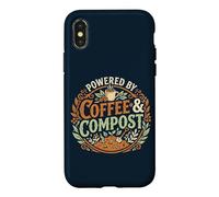 Powered by Coffee & Compost Funny Gardener Coque pour iPhone X/XS
