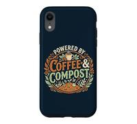 Powered by Coffee & Compost Funny Gardener Coque pour iPhone XR