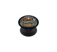 Powered by Coffee & Compost Funny Gardener PopSockets PopGrip Adhésif