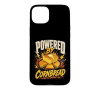 Powered by Cornbread Funny Saying Humor Joke Gag Coque pour iPhone 15 Plus