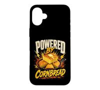 Powered by Cornbread Funny Saying Humor Joke Gag Coque pour iPhone 16 Plus