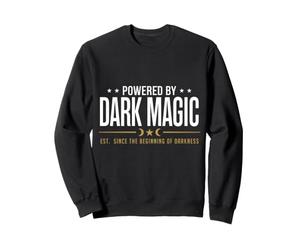 Powered by Dark Magic - Sorciere Halloween Gothique Motif Sweatshirt