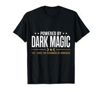Powered by Dark Magic - Sorciere Halloween Gothique Motif T-Shirt