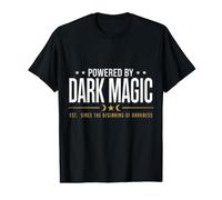 Powered by Dark Magic - Sorciere Halloween Gothique Motif T-Shirt Graphique avec Valeur