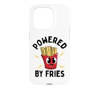 Powered by Fries Alimenté par des Frites Boutique de Frites Coque pour iPhone 15 Pro