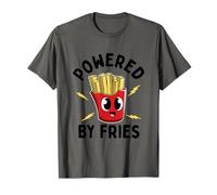 Powered by Fries Alimenté par des Frites Boutique de Frites T-Shirt