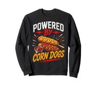 Powered by Funny Corn Dogs Saying Humor Joke Gag Sweatshirt