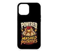 Powered by Funny Mashed Potatoes Saying Humor Joke Gag Coque pour iPhone 12 Pro Max