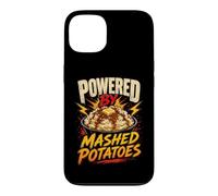 Powered by Funny Mashed Potatoes Saying Humor Joke Gag Coque pour iPhone 13