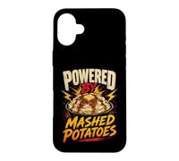 Powered by Funny Mashed Potatoes Saying Humor Joke Gag Coque pour iPhone 16 Plus