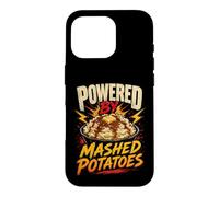 Powered by Funny Mashed Potatoes Saying Humor Joke Gag Coque pour iPhone 16 Pro