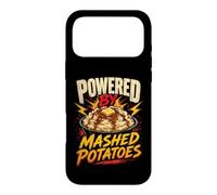 Powered by Funny Mashed Potatoes Saying Humor Joke Gag Coque pour iPhone 17 Pro Max