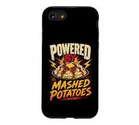 Powered by Funny Mashed Potatoes Saying Humor Joke Gag Coque pour iPhone SE (2020) / 7/8