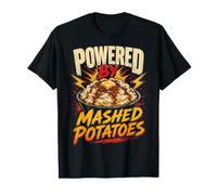 Powered by Funny Mashed Potatoes Saying Humor Joke Gag T-Shirt