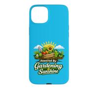 Powered by Gardening and Sunshine Funny Coque pour iPhone 15 Plus