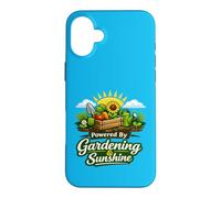 Powered by Gardening and Sunshine Funny Coque pour iPhone 16 Plus