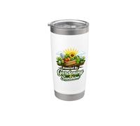 Powered By Gardening and Sunshine Funny Gobelet isotherme en acier inoxydable double paroi