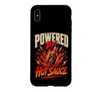 Powered by Hot Sauce Funny Hot Sauce Saying Humor Joke Gag Coque pour iPhone XS Max
