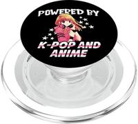 Powered by K-Pop and Anime - Japan Korean Kpop Lovers Fans PopSockets PopGrip pour MagSafe