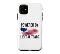 Powered by Liberal Tears Flag Anti Liberal Make Liberals Cry Coque pour iPhone 11