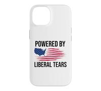 Powered by Liberal Tears Flag Anti Liberal Make Liberals Cry Coque pour iPhone 14