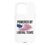 Powered by Liberal Tears Flag Anti Liberal Make Liberals Cry Coque pour iPhone 15 Pro