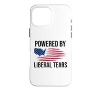Powered by Liberal Tears Flag Anti Liberal Make Liberals Cry Coque pour iPhone 16 Pro Max
