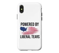 Powered by Liberal Tears Flag Anti Liberal Make Liberals Cry Coque pour iPhone X/XS
