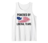 Powered by Liberal Tears Flag Anti Liberal Make Liberals Cry Débardeur
