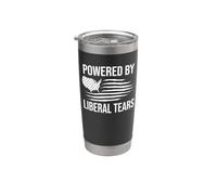 Powered By Liberal Tears Flag Anti Liberal Make Liberals Cry Gobelet isotherme en acier inoxydable double paroi