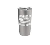 Powered By Liberal Tears Flag Anti Liberal Make Liberals Cry Gobelet isotherme en acier inoxydable double paroi