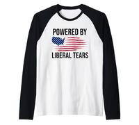 Powered by Liberal Tears Flag Anti Liberal Make Liberals Cry Manche Raglan