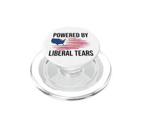 Powered by Liberal Tears Flag Anti Liberal Make Liberals Cry PopSockets PopGrip pour MagSafe