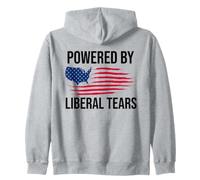 Powered by Liberal Tears Flag Anti Liberal Make Liberals Cry Sweat à Capuche