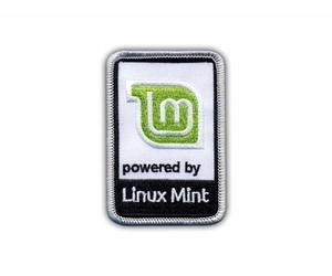 Powered by Linux Mint - Dos magnétique - Patch/Badge/Emblème brodé