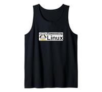 Powered by Linux Tux The Penguin Nerd Geek Sysadmin Cadeau Débardeur