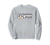 Powered by Linux Tux The Penguin Nerd Geek Sysadmin Cadeau Sweatshirt