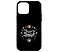 Powered by Moonlight Moon Phases Celestial Lunar Design Coque pour iPhone 12 Pro Max