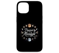 Powered by Moonlight Moon Phases Celestial Lunar Design Coque pour iPhone 13