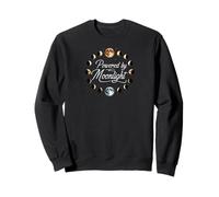 Powered by Moonlight Moon Phases Celestial Lunar Design Sweatshirt