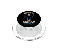 Powered by Night Shift Energy Infirmiere Medecin Nuit PopSockets PopGrip pour MagSafe