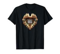 Powered by Pages & Quietude Book Lover Reading Heart T-Shirt