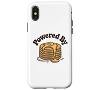 Powered by Pancakes Breakfast Energy Funny Design Tee Pop!! Coque pour iPhone X/XS